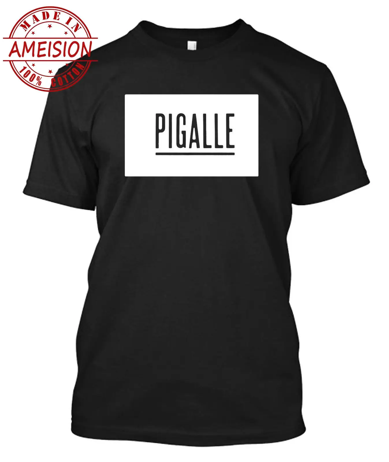 PIGALLE ASAP- Custom t shirt tee Streetwear Funny Print Clothing Hip-Tope Mans T-Shirt Tops Tees Men Short Sleeve Tee