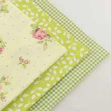 3 шт. зеленый жир четверть 40 см x 50 см хлопок ткань лоскутное шитье постельные принадлежности Швейные ткани tecido домашний текстиль ткань