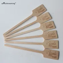 X500 логотип палочки для вечеринок мешалки деревянные палочки для размешивания размешиватели напитков компании соломинка для помешивания Baby Shower бакалавра вечерние свадебные