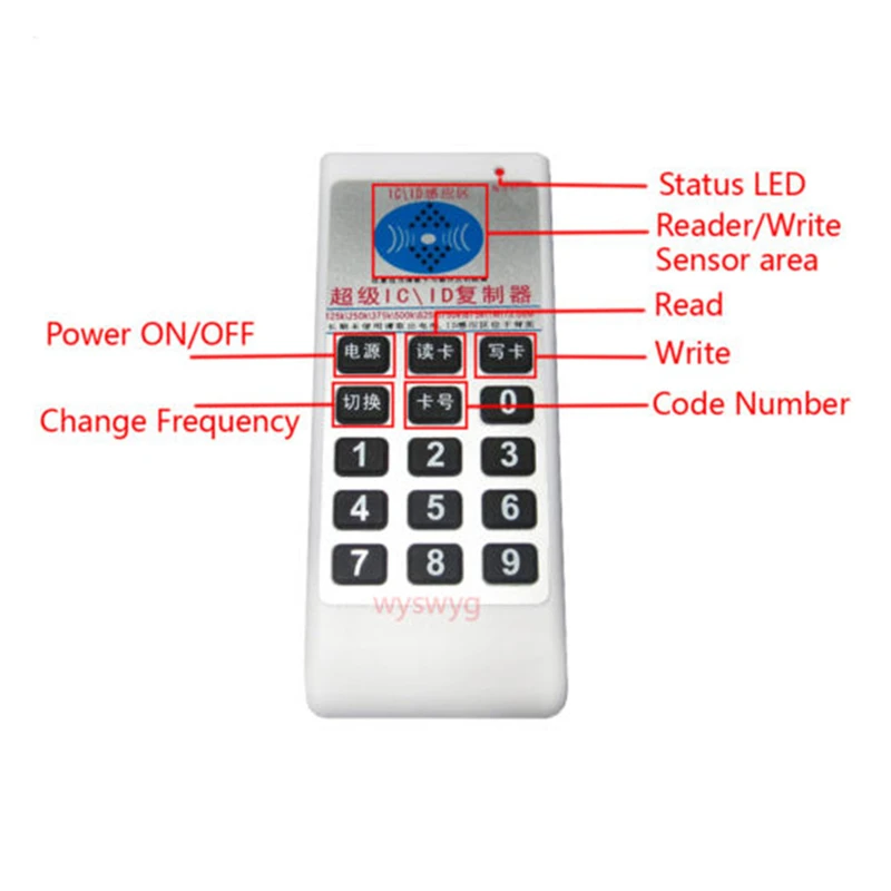 Высокое качество 125 кГц-13,56 МГц Частота Дубликатор RFID ID ic-считыватель писатель копирующий программатор считыватель Поддержка EM4305/5200/8800/T5577