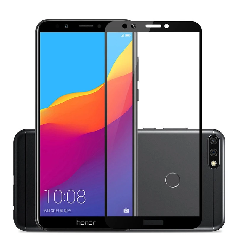 3D закаленное стекло для Huawei Y7 Prime 2018 полное покрытие 9H защитная пленка