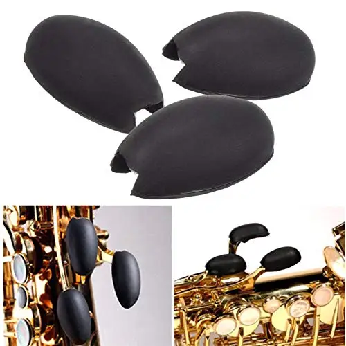 Black Saxophone Palm Key Risers Thumb Rest Cushions for Sax Wind