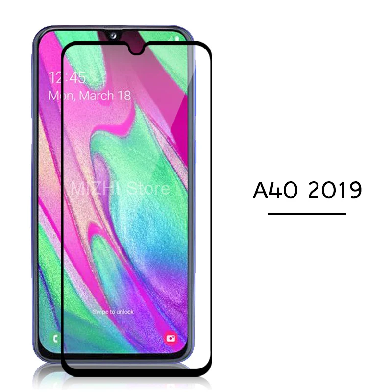 Полное покрытие для samsung a40 защитная пленка из закаленного стекла для samsung galaxy a40 a40s a 40 40a a405f 5,9 дюймов стеклянная пленка