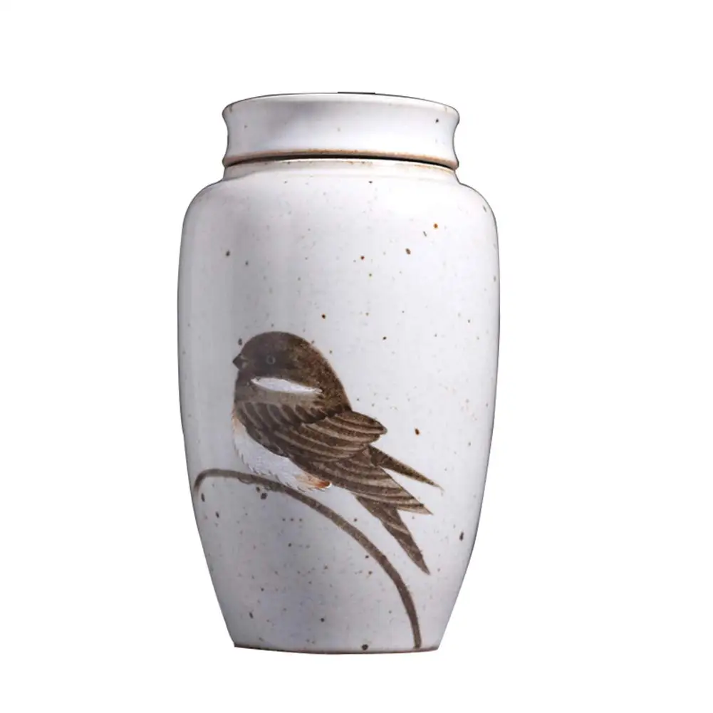 

Yellow Spring Bird Cremation Ceramics Memorials Urn for Dear Cat Dog Ashes Keepsake