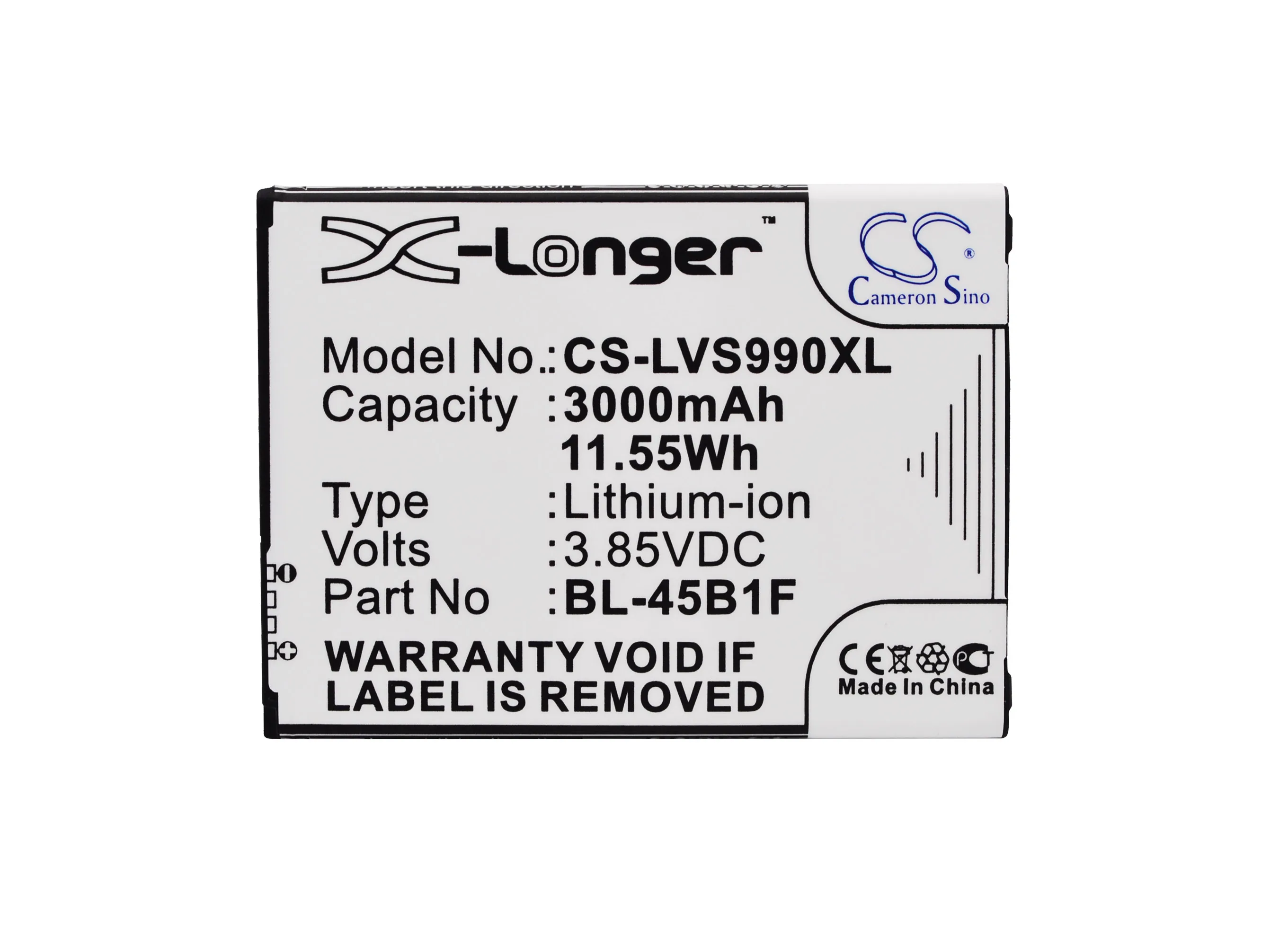 Аккумулятор Cameron Sino для LG V10 F600 F720S H900 H901 H960 H961N H962 H968 K540 K550 K557 LS775 VS835 VS990 3000 мАч |