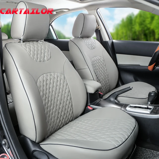 CARTAILOR PU Leather Cover Seats For Renault Megane Car Seat Covers Interior Accessirues Set Black Decorative
