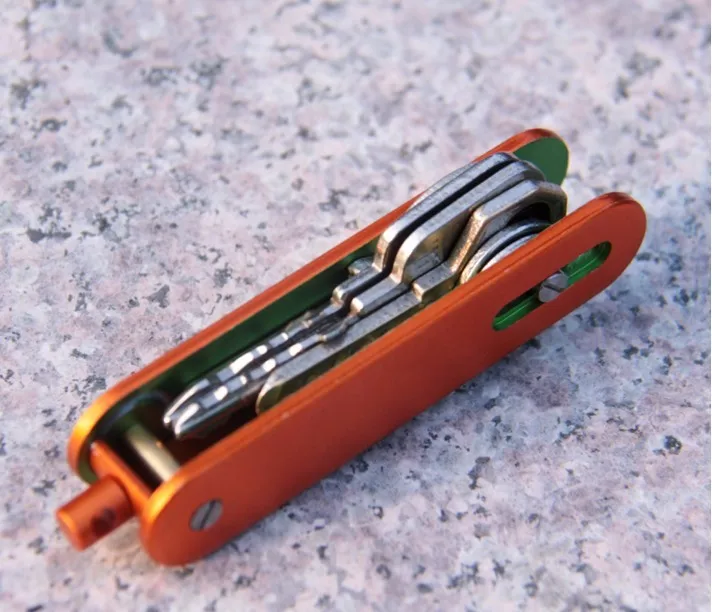 Высокое качество алюминиевый сплав ключ Органайзер держатель папка брелок зажим Карманный EDC инструмент, наборы для отдыха на природе EG-001