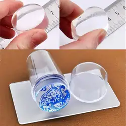 2 шт. прозрачный штамп ногтей Пластик тарелка прозрачная гелиевая матрица скребок набор инструментов покрытие для маникюра печать