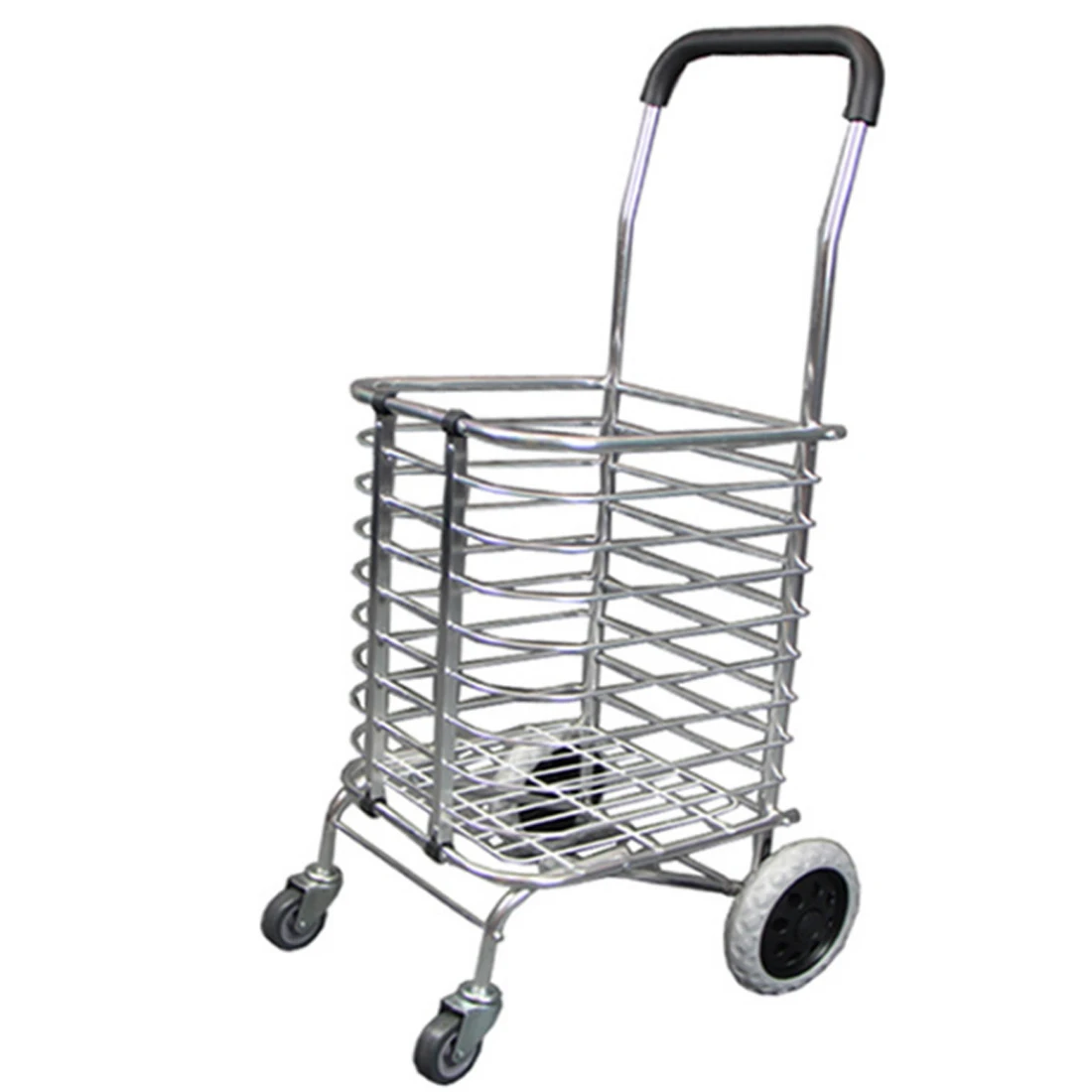 

Free Shipping 36L Foldable Portable Trolley Aluminum Alloy Wheel Supermarket Cart Shopping Cart For Adult Shopping Home
