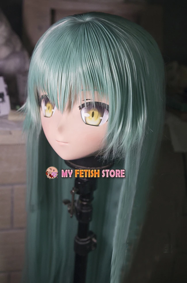 

(KM114) Handmade Female Resin Crossdress Pretty Girl 3/4 Head Lolita Doll Mask Japanese Anime Cosplay Kigurumi Mask Crossdresser