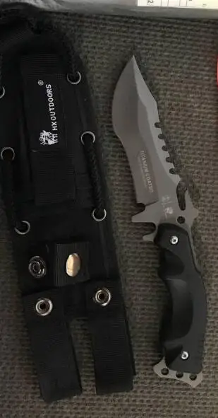 Portable Tactical Survival camping knife 440C Stainless Steel blade 58HRC K10 handle hunting outdoor knife With Nylon Sheath Portable Tactical Survival camping knife 440C Stainless Steel blade 58HRC K10 handle hunting outdoor knife With Nylon Sheath