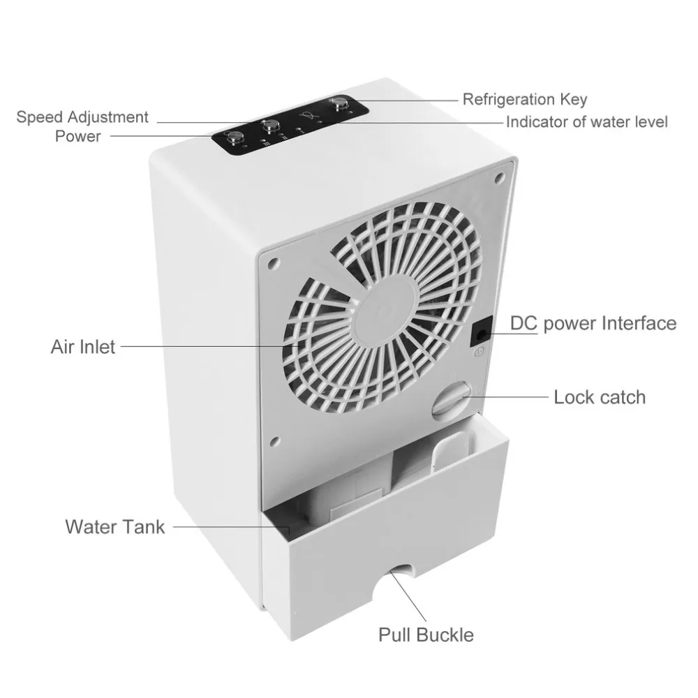 Мини портативный стол для кондиционера небольшой домашний офисный вентилятор, увлажнитель тихий персональный увлажняющий охладитель