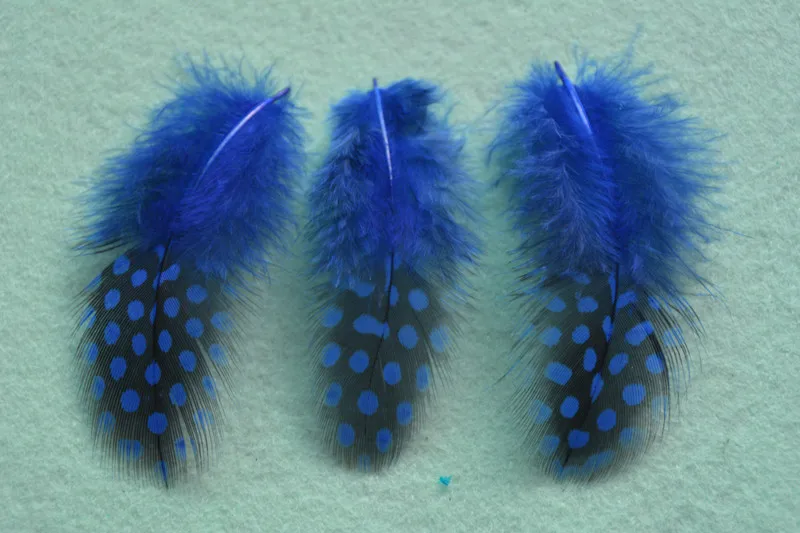 100 красивые 2-" /5-10 см из перьев цесарки, diy орнамент аксессуары - Цвет: royal blue