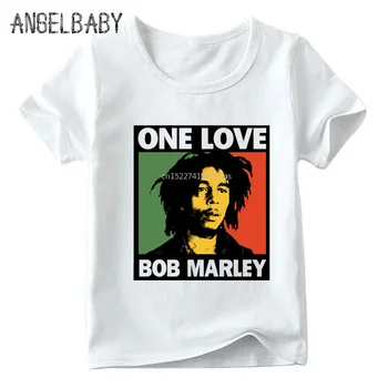 

Children Jamaica Singer Bob Marley Reggae Rastafari Print Funny T shirt Kids Summer Tops Boys and Girls White T-shirt,ooo4118