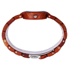 SKONE Female Eco Natural Handmade Sandalwood Maple Wooden Watches Women Fashion Quartz Lady Dress Wrist Watch Girls 2016