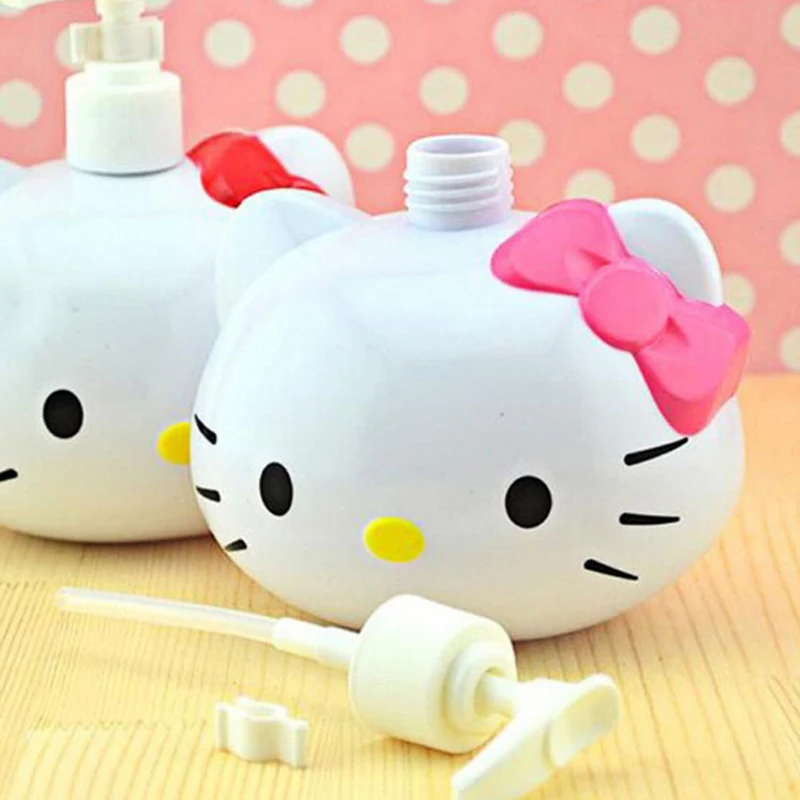 

Cartoon Hello Kitty Foaming Soap Pump Shampoo Dispenser Lotion Liquid Foam Bottle Container @