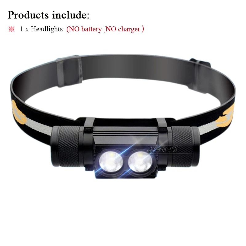 LED Headlamp mini USB Charging Headlight Super bright L2 Head Torch Camping Fishing head lamp waterproof 18650 Lantern hunting - Испускаемый цвет: 902 headlight A