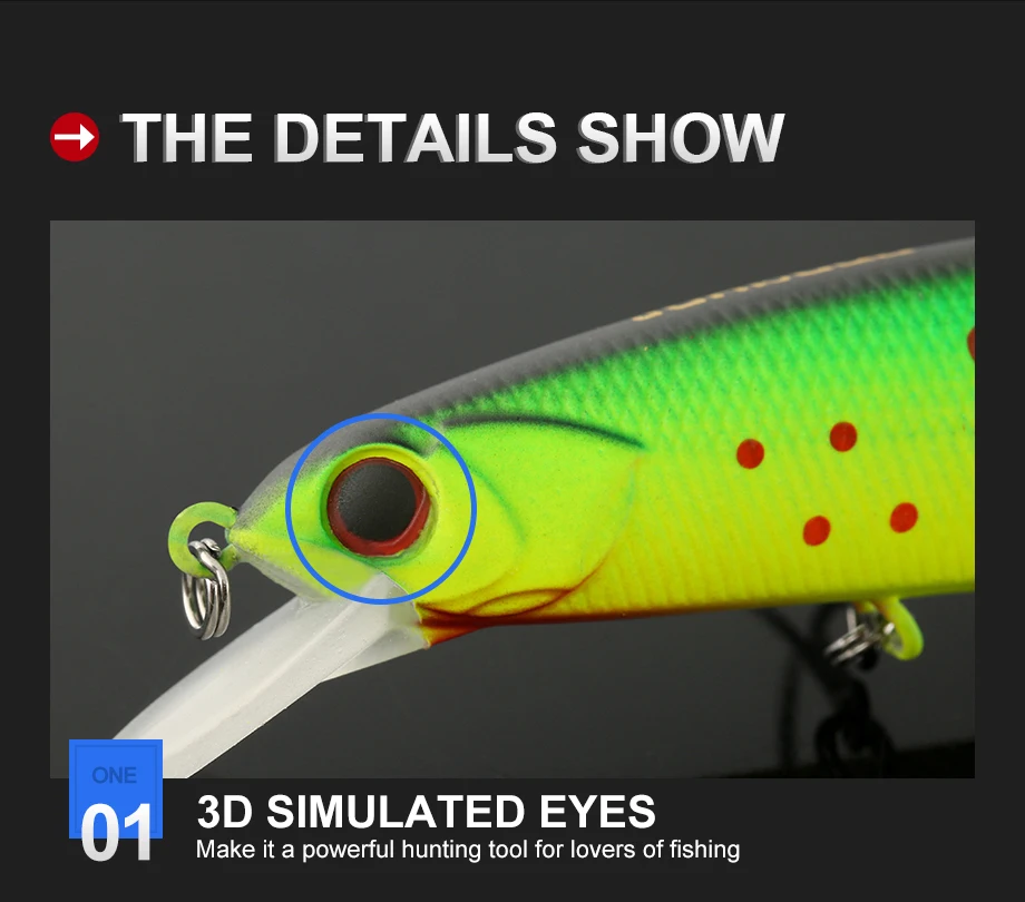 JOHNCOO 1 шт., 130 мм, 20 г, жесткая рыболовная приманка, приманка-гольян, искусственная приманка, плавающая приманка, воблеры с 3 крючками высокого качества