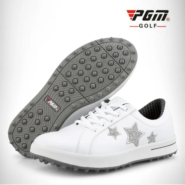 Натуральная обувь для гольфа PGM для женщин спортивная обувь для отдыха для гольфа без ногтей супер волокна непромокаемая обувь