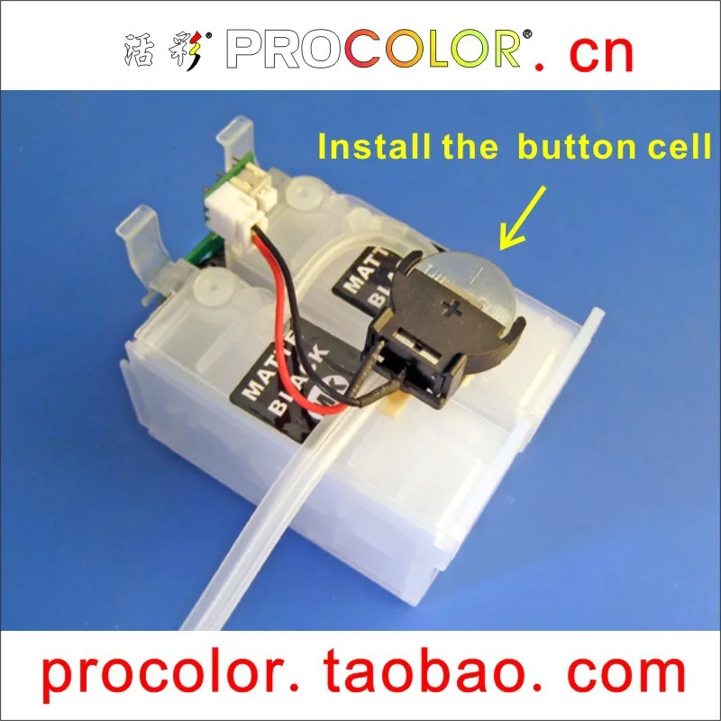 Procolor أحدث T1371 2 أسود اللون (استمرار نظام الحبر العرض) جودة السلع مع رقائق arc لإبسون k100 k200 K300 كيبك Procolor أحدث T1371 2 أسود اللون (استمرار نظام الحبر العرض) جودة السلع مع رقائق arc لإبسون k100 k200 K300 كيبك