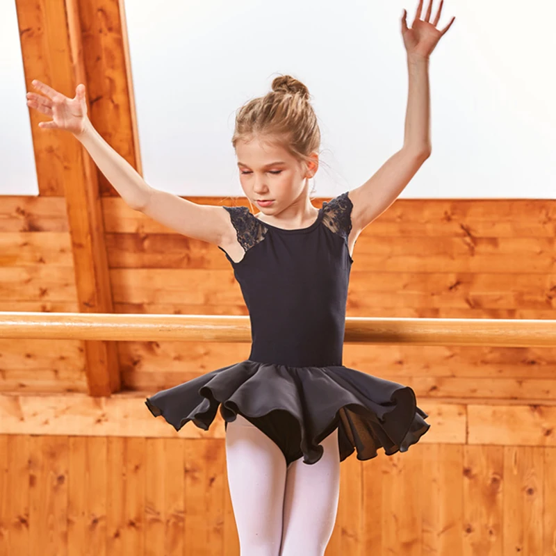 

Ballerina dress ballet dress dance leotard lace short sleeve gymnastics leotard chiffon dance skirt girls leotard ballet wear