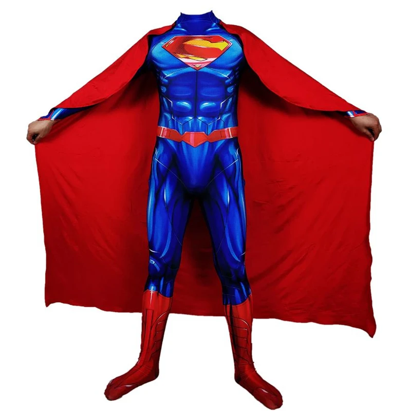 Высокое качество аниме Человек из стали Супермен Генрих кавилл Косплей Костюм Zentai боди комбинезон Хэллоуин вечерние костюмы на заказ