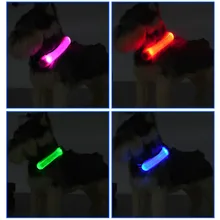 New Silicone Straps Security Warning Lights Dog Collar LED Light Glowing Pet Collar NE