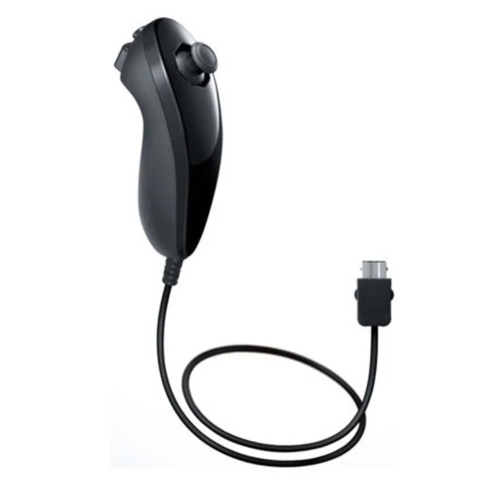 

black color NUNCHUCK NUNCHUK CONTROLLER REMOTE FOR NINTENDO Wii black nunchunk remote controller