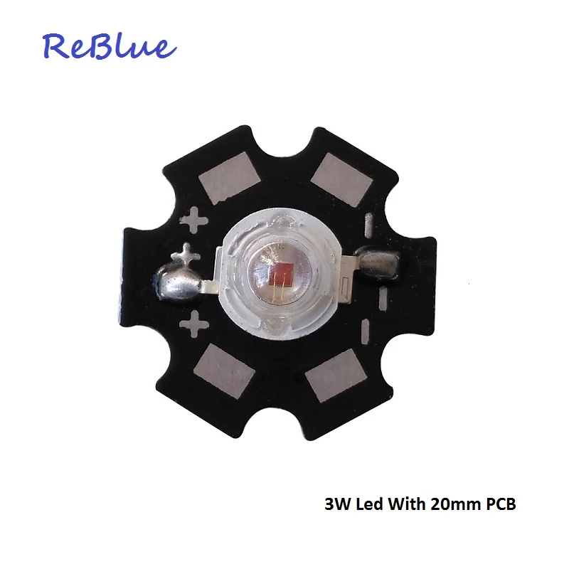Reblue светодиод 5 Вт 3 850нм инфракрасный 660нм 3w led диод ИК чип 940нм красный 600нм 590нм