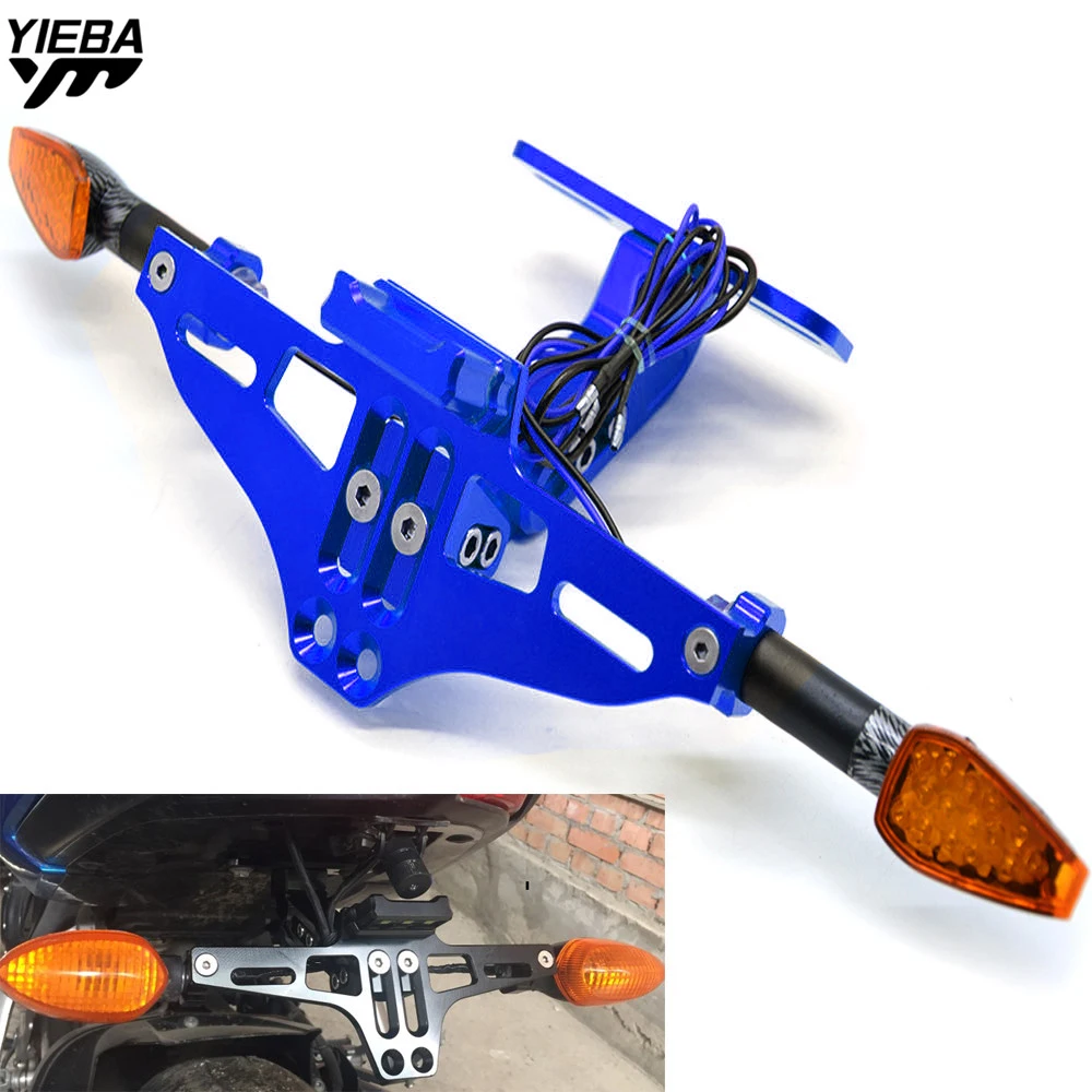 Motorcycle License Plate Bracket Licence Plate Holder With Light FOR BMW F700GS F800GS/AdventuRe F800GT F800R F800S F800ST Z800