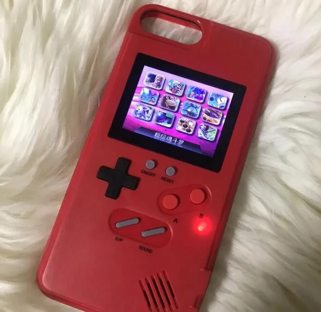 Full Color Display Handheld Retro Game Console Phone Case For iPhone Xs