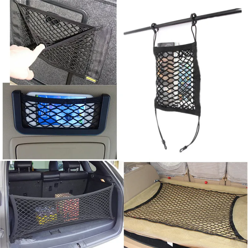 

Multifunction Universal Mobile Phone Car Wall Holder Elastic String Storage Mesh Pouch Stand Bag For iPhone 6 7 Plus For Samsung