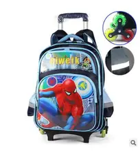 Kinder Rollende rucksack für die schule kinder schule Rucksack auf rädern Cartoon Kinder Reise Trolley gepäck Fall Taschen Trolley