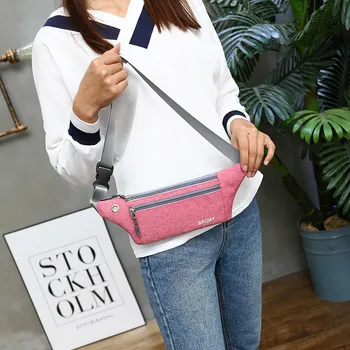 

Waist bag Waterproof Waist Bum Bag Running Jogging Belt Pouch Zip Fanny Pack Sport Runner crossbody bags for women#25