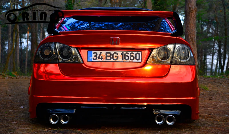 Red Chrome Vinyl Film Sticker-8