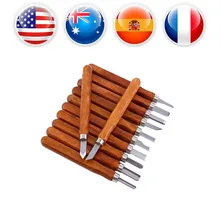 12 шт./лот долото для резьбы по дереву Набор долото для дерева Профессиональный токарный станок Инструменты для вырезания DIY деревообрабатывающий ручной инструмент