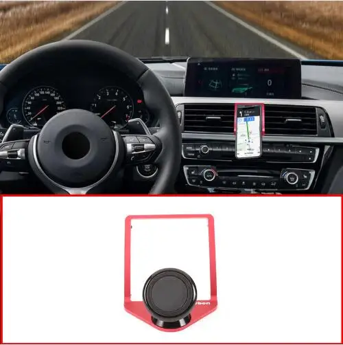 3 Colours Alumium Alloy Mobile Phone Holder Trim for BMW 3 4 Series GT F30 F30 F34 F32 F33 F36 2013-2019 Car Accessories Blue