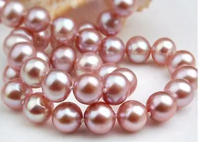 

FREE SHIPPING HOT sell new Style >>>> AAA 10-11MM SOUTH SEAS PINK PURPLE PEARL NECKLACE 18