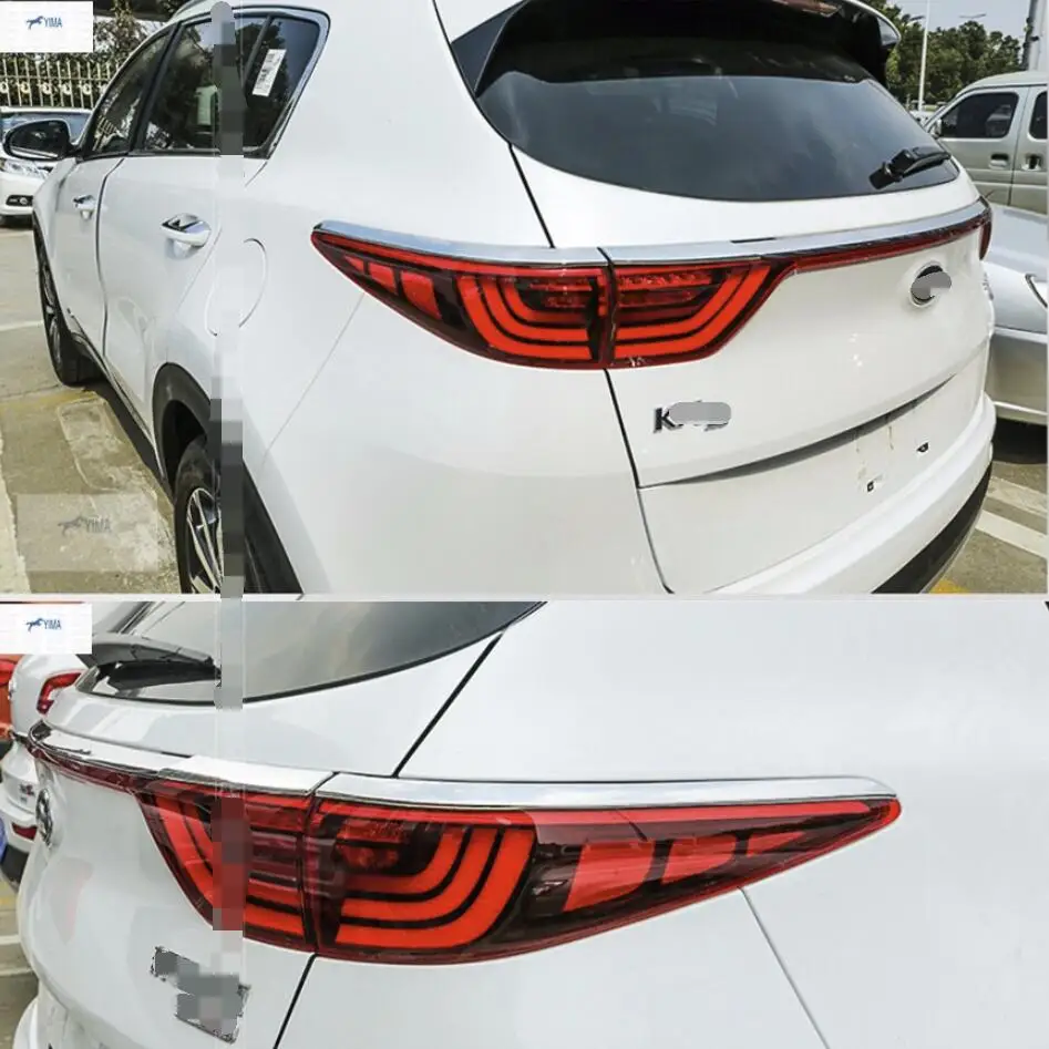 ABS Chrome Rear Tail Light Lamp Molding Trim Cover For Kia Sportage 2017