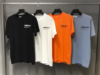 

AMBUSH T-shirt Wen 1:1 Height Quality Solid Summer Style 2019 NEW Arrived T shirts Top tees Hip Hop AMBUSH Cotton T shirt