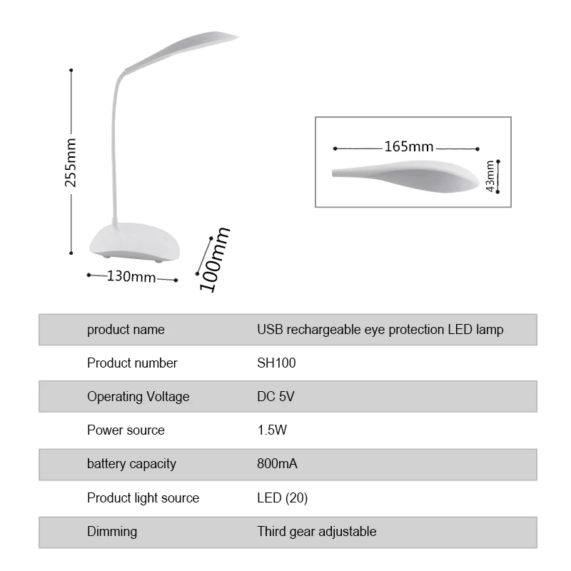 USB СВЕТОДИОДНЫЙ светильник для книг, защита глаз, Регулируемая Гибкая настольная лампа, 3 режима, высокий люмен, DC 5 В, USB СВЕТОДИОДНЫЙ светильник для ноутбука