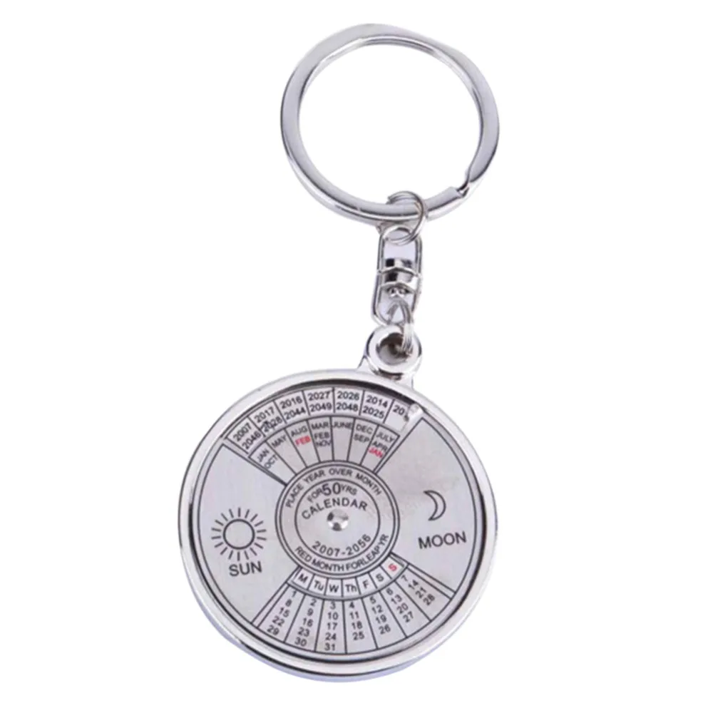 

Perpetual Calendar Key Bag Chain Charm Portable Zinc Alloy Pendant Key Decoration Chain