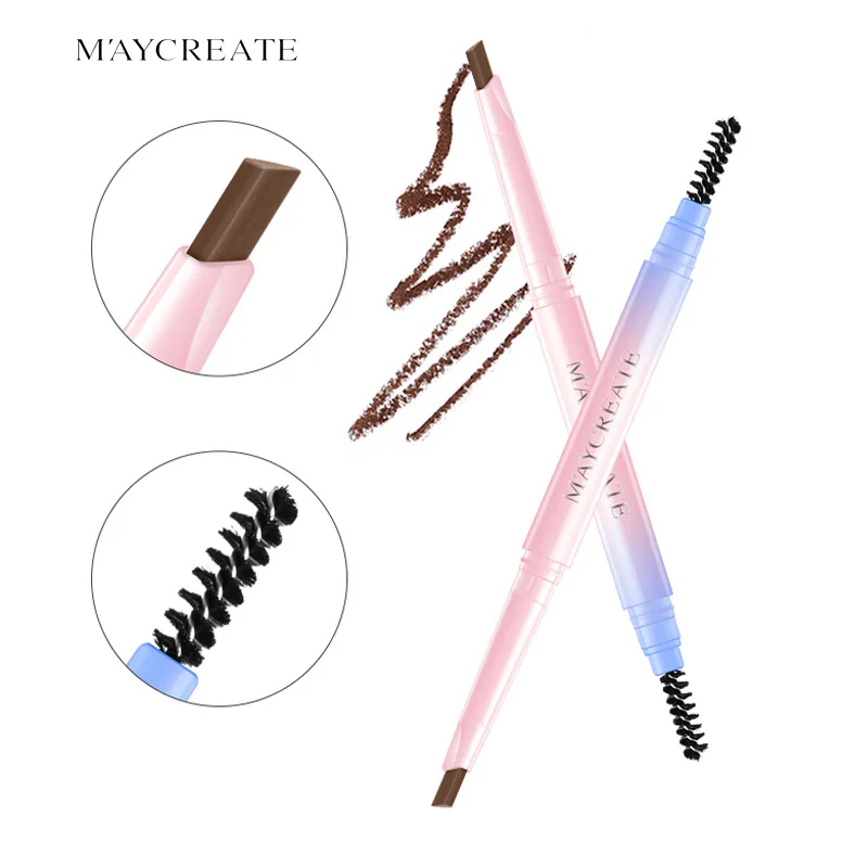 

MayCreate Double Automatic Rotation Eyebrow Pencil Cosmetic Natural Long Lasting maquiagem Makeup Eyebrow Brush Beauty Tools