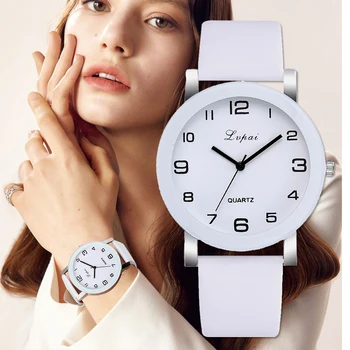 Lvpai-Relojes de cuarzo para Mujer, pulsera blanca de lujo, reloj creativo, novedad de 2019