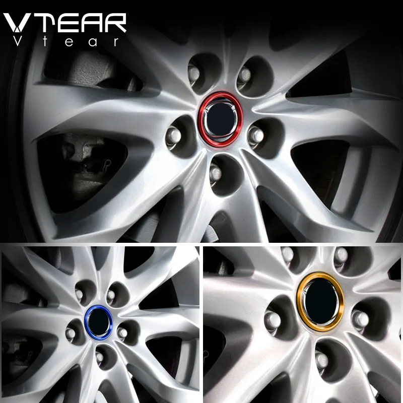 

Vtear For Mazda 3 Axela CX-5 CX-3 car stylingWheel Hub sequins Circle decoration cover Exterior trim stickers Auto accessories
