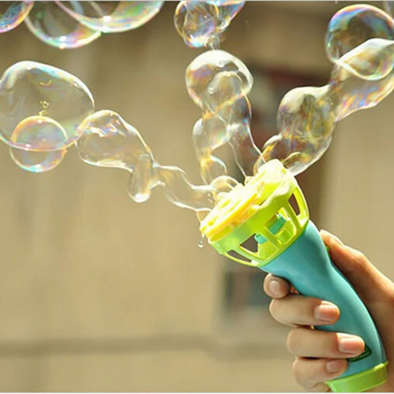 Новейший Забавный электропистолет для мыльных пузырей игрушки пузырьковая машина водяной пистолет открытый детский пузырьковый дующий игрушки