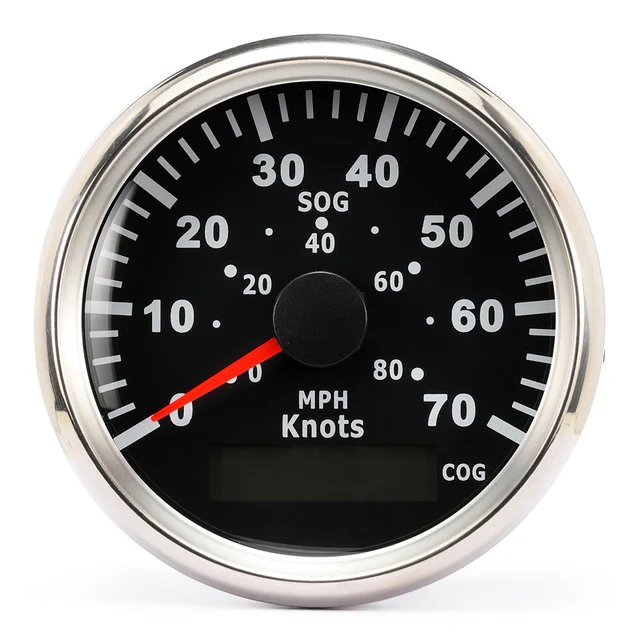 85mm Vessel universal GPS Speedometer Odometer 0 70Knots 0 80MPH For Boat Yacht Vessels With