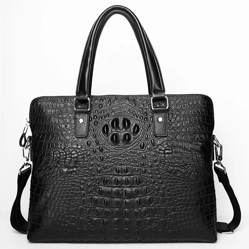 

Men Business Briefcase Genuine Leather Shoulder Slant Bag Head Layer Cowhide Computer Handsome, fashionable and high-end atmosph