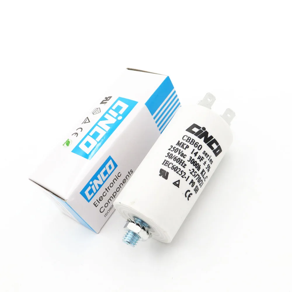 

14MFD 250VAC CBB60 Motor Run Capacitors Polypropylene Film Ac 250V 220V Water Pump electrical Capasitor engine 14uf 14mf