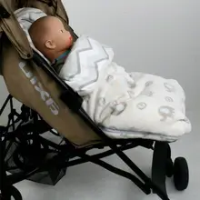 Мягкая детская коляска спальный мешок коралловый кашемир мешки Hinfant Footmuff коляска теплые ботиночки